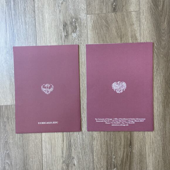 University of Chicago 2 Pocket Folders Lot 9 Maroon Grey Blue Seal - Picture 13 of 16